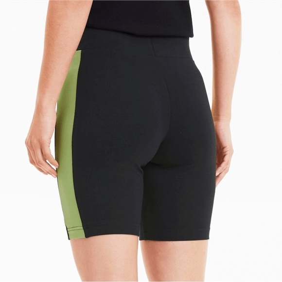 Puma Classics Biker Shorts 7" White Stripe Black High Rise Waisted Size XS - Picture 13 of 13